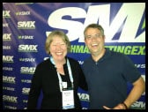 Bev Mapes with Matt Cutts at SMX