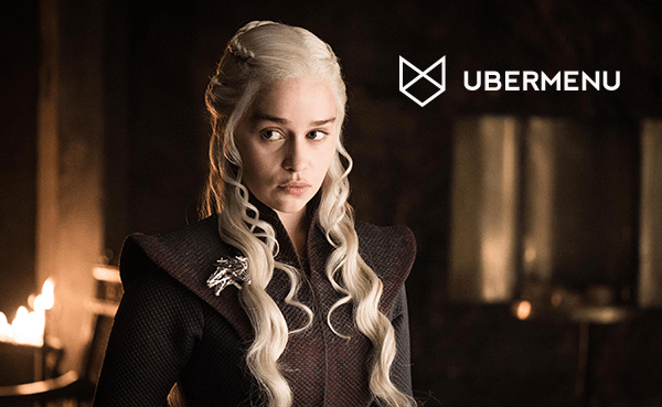 Daenerys Targaryen from Game of Thrones with Ubermenu plugin logo