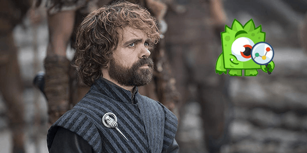 Tyrion Lannister from Game of Thrones with MonsterInsights plugin logo