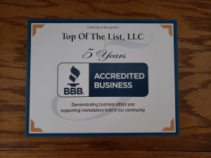 BBB Accredited for 5 Years