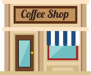 illustration of a coffeeshop