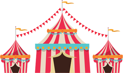 illustration of a circus tent