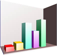 Unmarked 3d illustration of a bar graph