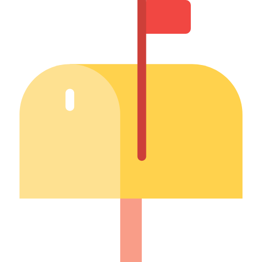 red and yellow mailbox graphic