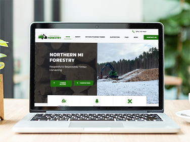 northern mi forestry's website on a laptop computer