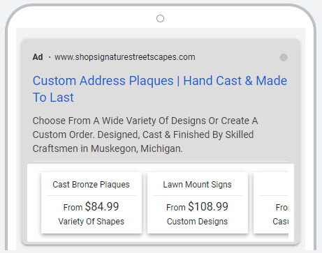 price ad extensions where the price ends in 9
