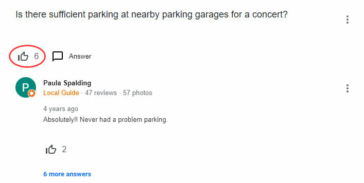 Is there sufficient parking at nearby parking garages for a concert?