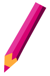 illustration of a pink pencil representing conversion copy