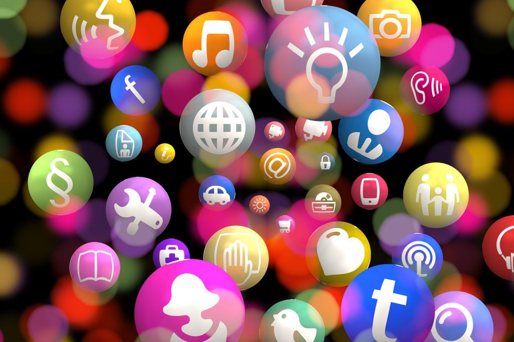 collage of social media and computer related icons