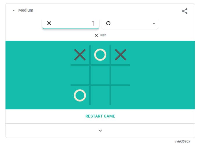 Google tic tac toe impossible difficulty is'nt as impossible as it